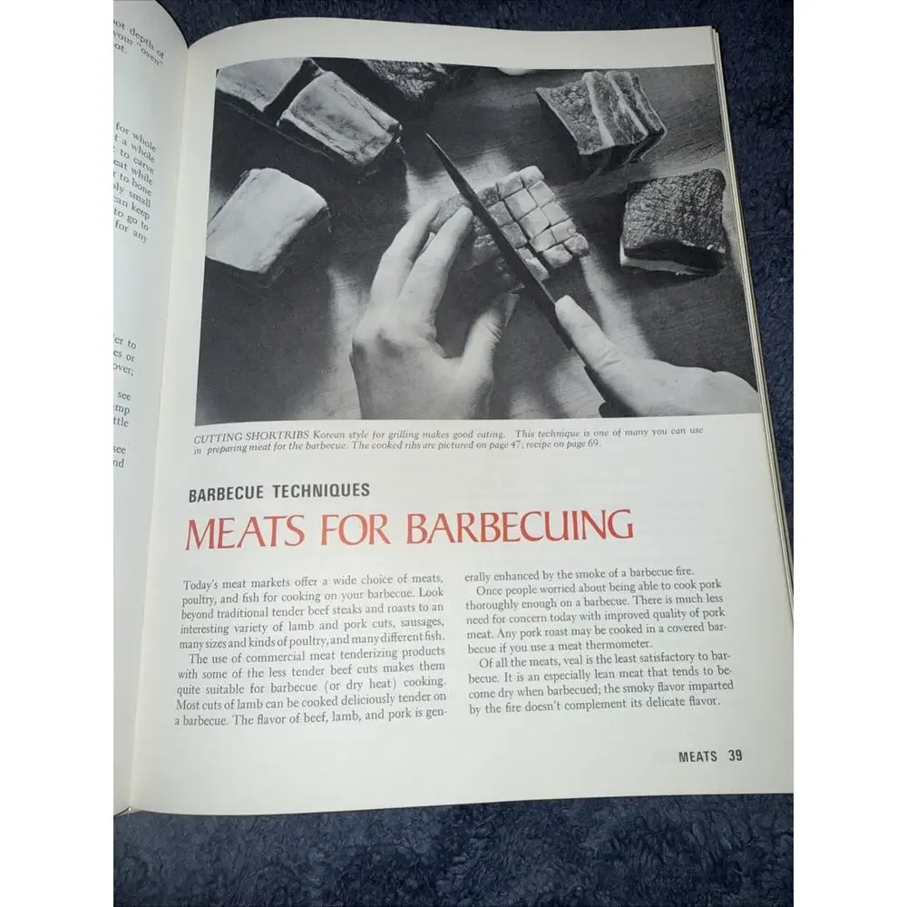 Vintage Sunset Barbecue Cookbook 1971 6th Printing